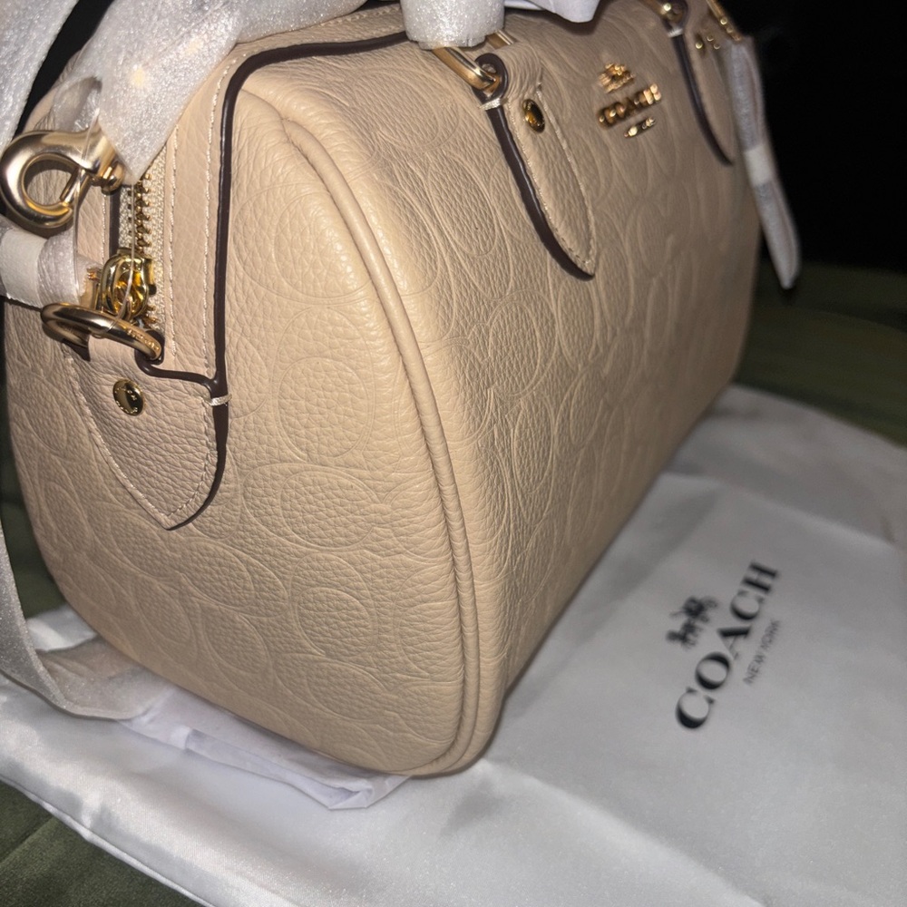 Brand New Coach Rowan Satchel Bag In Signature Leather - Picture 4 of 16